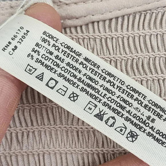 Free People Intimately Womens Long Sleeve Bodysuit In Blush size S  18PT - Picture 5 of 8